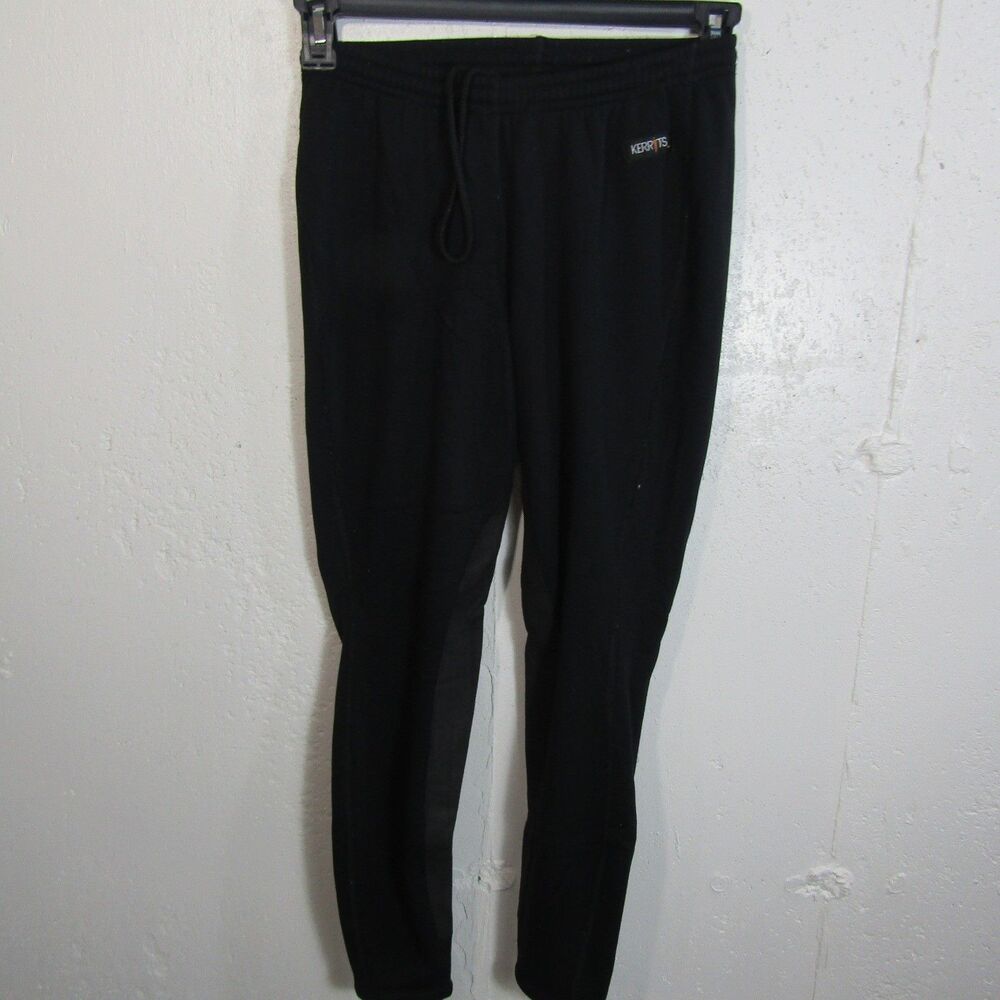 Kerrits Women's L Black Equestrian Riding Pants Breeches Full Seat Drawstring